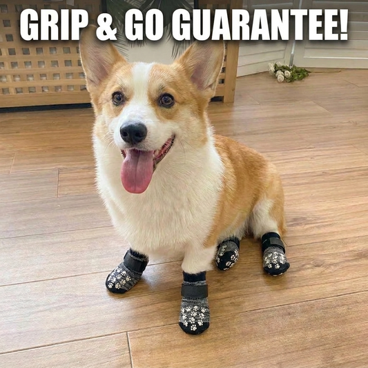 PawMotion™ Traction Socks — Non-Slip Grip Socks for Dogs (Set of 4)